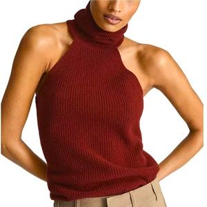 Reiss Burgundy Cowl Neck Sweater
